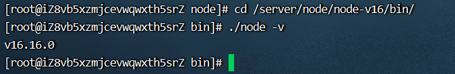 node -v